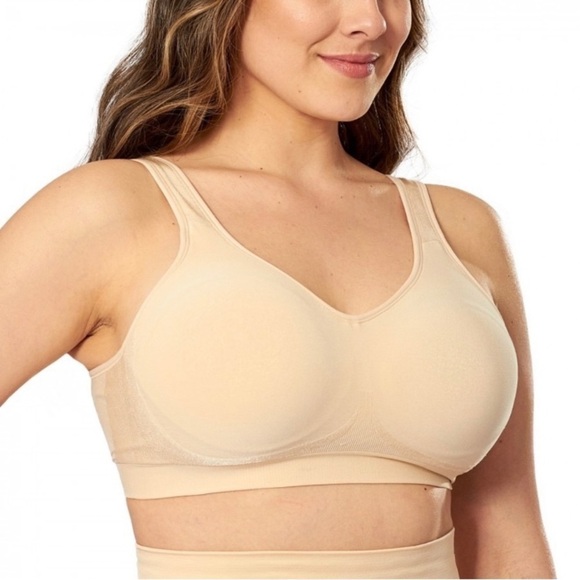NWT Truekind daily comfort wirefree shaper bra nude size 3XL - Picture 1 of 9